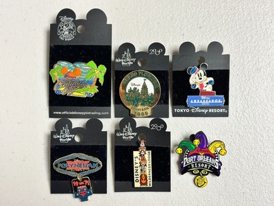 Disney Assorted Resort & Hotel Pin Lot Of 6 Castaway Cay Polynesian Wilderness