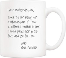 Funny Mothers Day Gifts for Mother In Law, Dear Mother-In-Law, Thank You