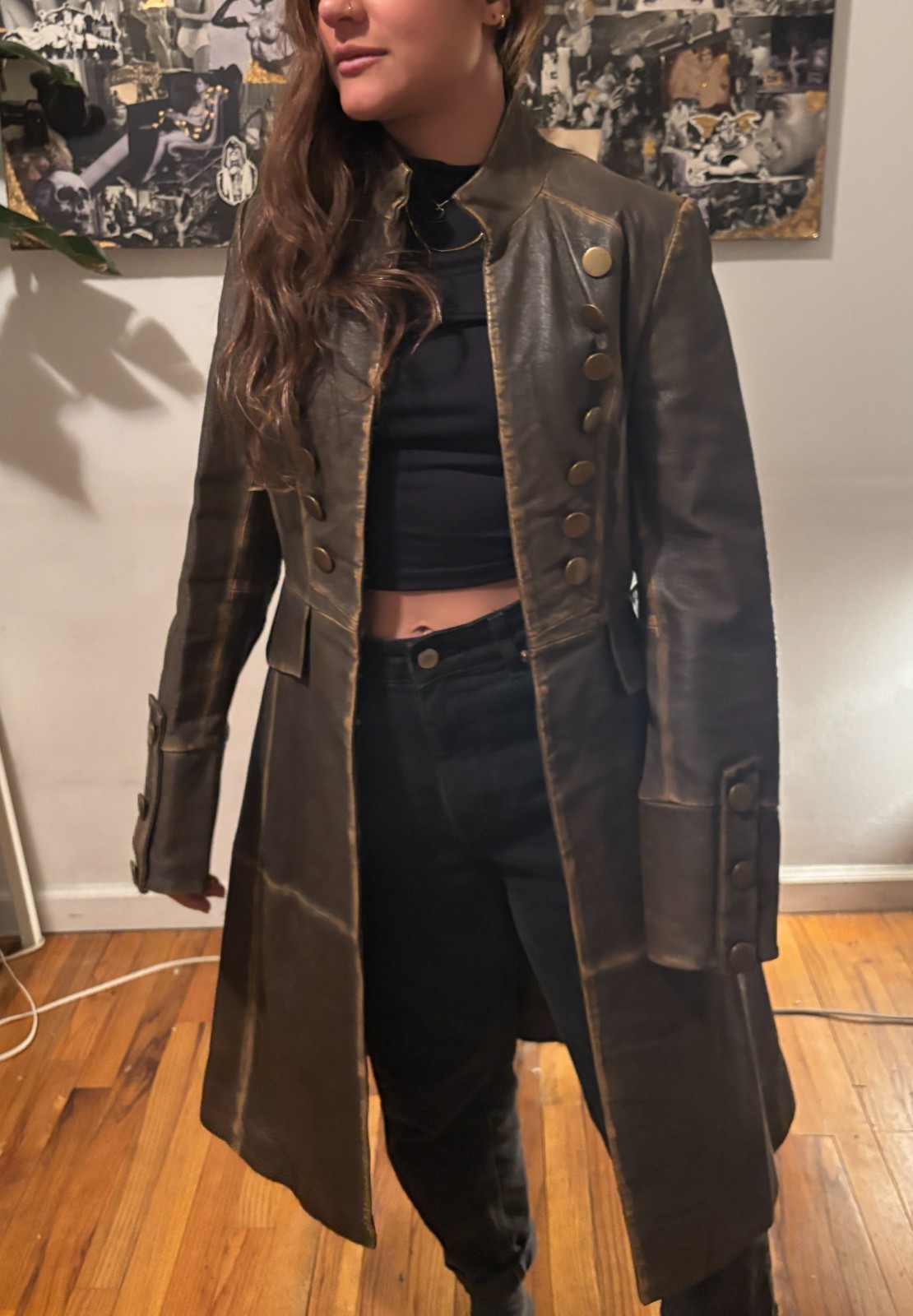 Brown Steampunk Jacket Size Small - image 3