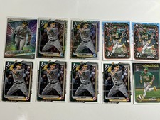 Zach Gelof Lot of 10 Cards Topps Bowman Athletics Rookie
