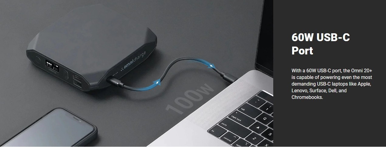 Power Bank Portable Omni 20+Bundle(Omnicharge) Fast,Recharging,Wireless Charging