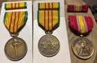 Vintage US Military Medal Lot 2 Republic of Vietnam Campaign Medals National Def