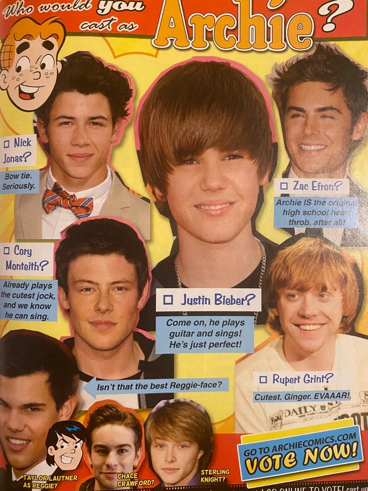 JUSTIN BIEBER life Archie #1 DEMI LOVATO Zac Efron DAKOTA FANNING Miley SELENA - Image 3 of 4