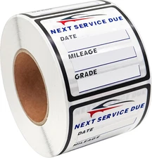 600 Pieces Oil Change Stickers Next Service Due Reminder Labels Self Adhesive Ea