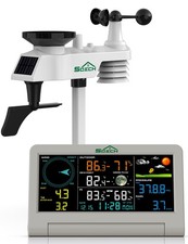 Weather Station,Weather Stations Wireless Indoor Outdoor with 7-in-1 Outdoor ...