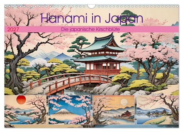 "Calendar 2027 · US Version · Hanami In Japan (Wall Calendar 2027 17\" × 12\" Lands"-image