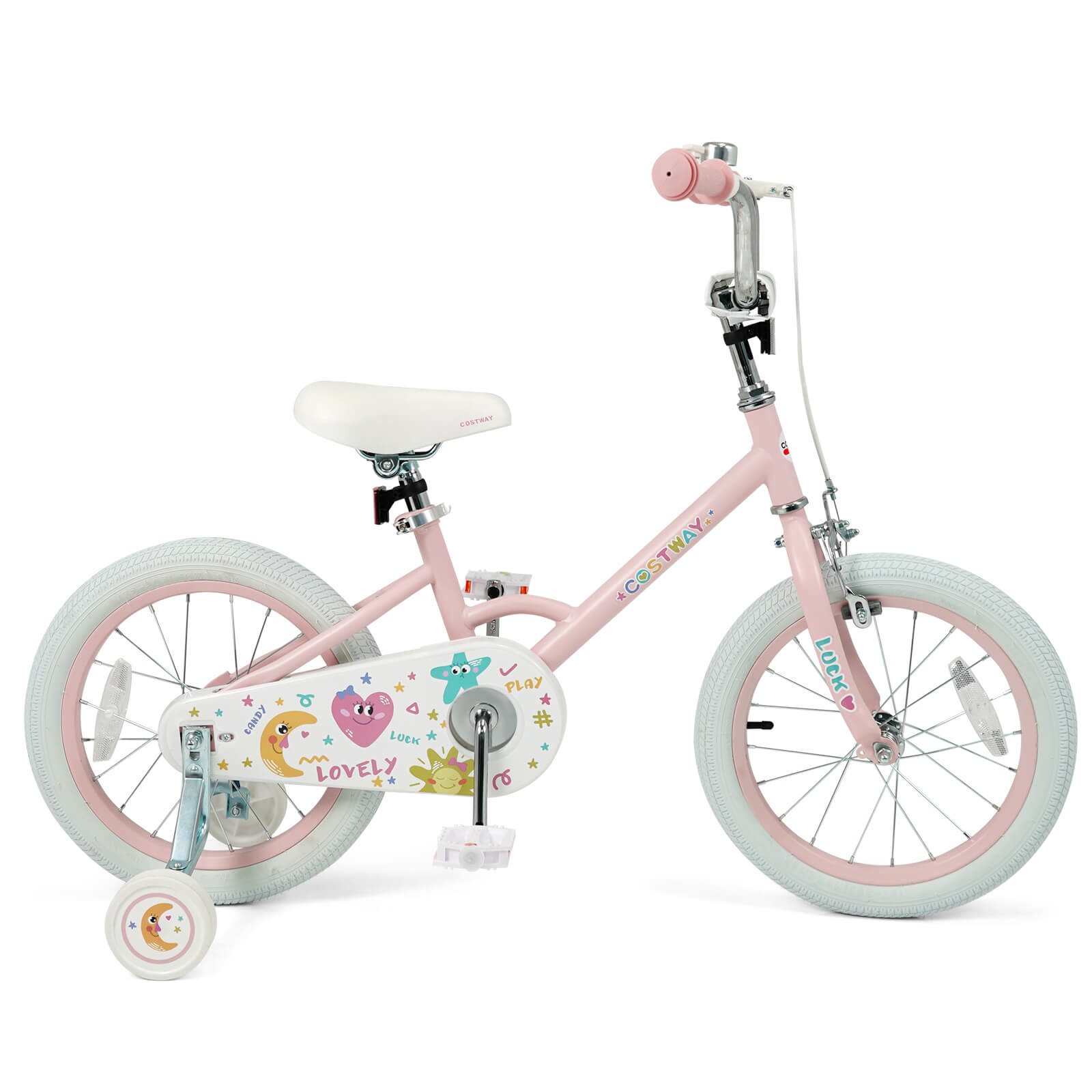 16 Inch Kids Bike for Girls Boys Age 3-8 Years w/Training Wheels, Coaster Brake