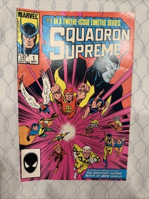 SQUADRON SUPREME 1 DIRECT PREMIERE ISSUE BOB HALL COVER MARVEL COMICS 1985