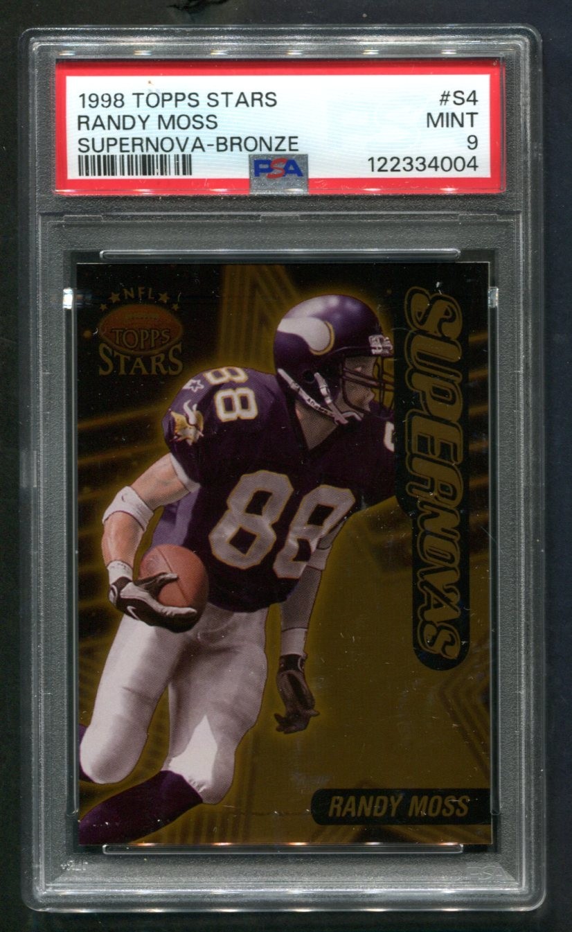 1998 Topps Stars Randy Moss Supernova Bronze RC 71/100 PSA 9 MINT HOF