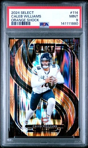 2024 PANINI SELECT ORANGE SHOCK #114 CALEB WILLIAMS ROOKIE RC 228/399 PSA 9