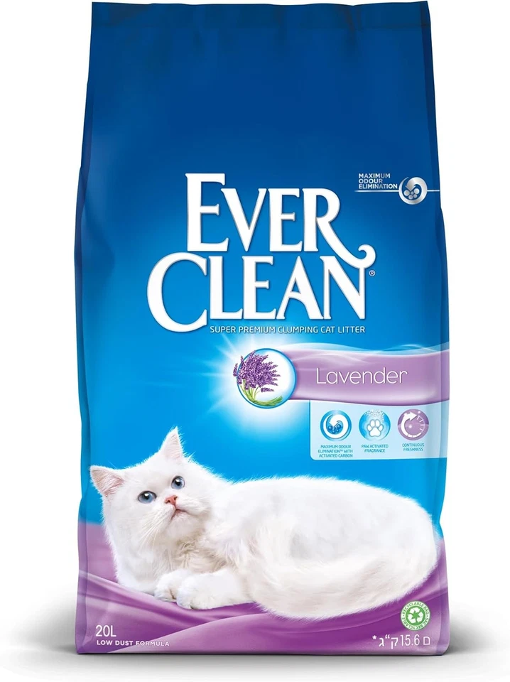 Ever Clean Clumping Cat Litter Lavender Scented Long-lasting Freshness Odour UK