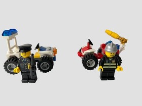 LEGO City 30010 Fire Chief & 30013 Police Lot 2010 Retired Complete w/ Minifigs