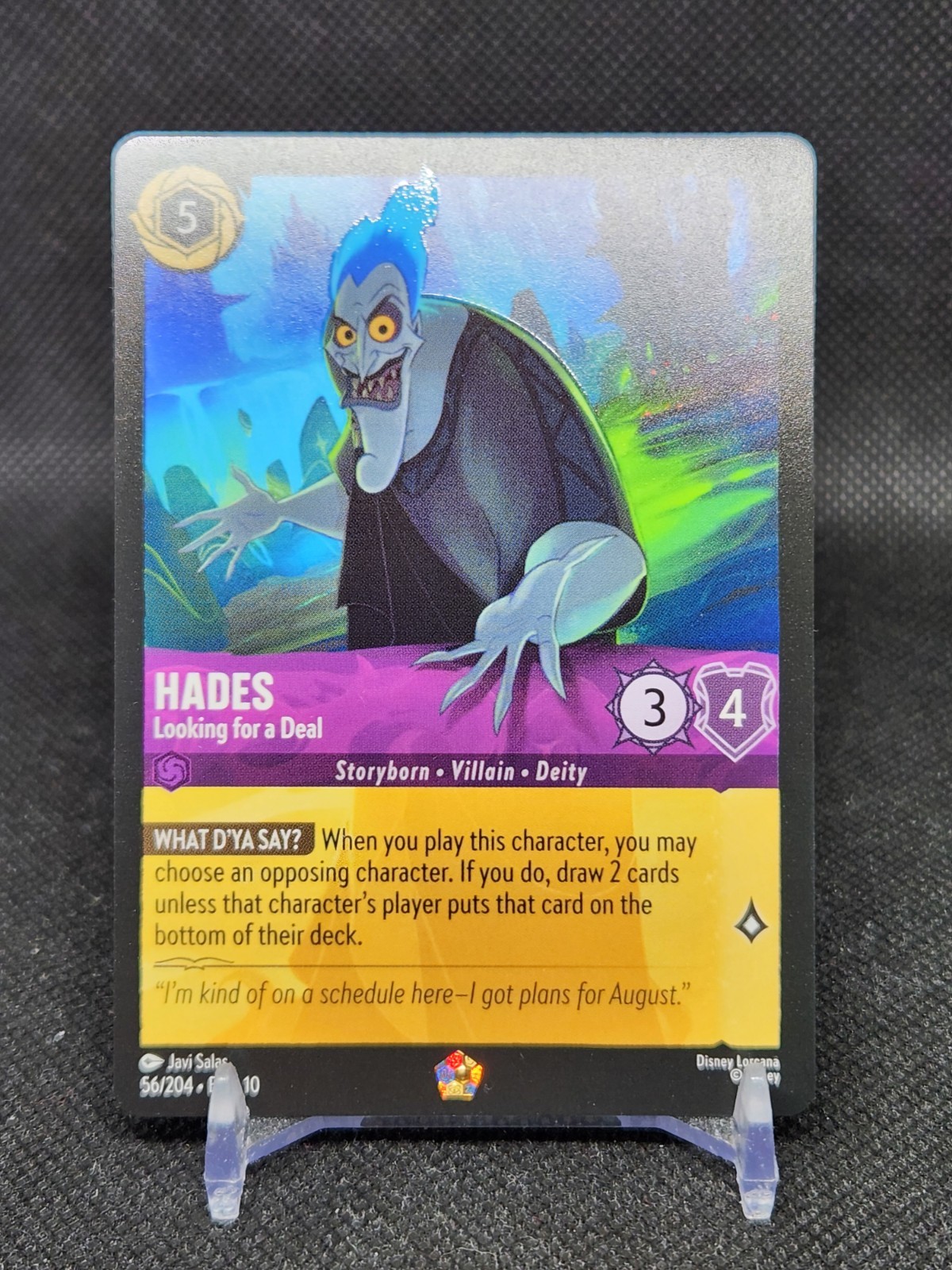 Lorcana Legendary Whispers In The Well (Hades Looking For A Deal 56/204) NM