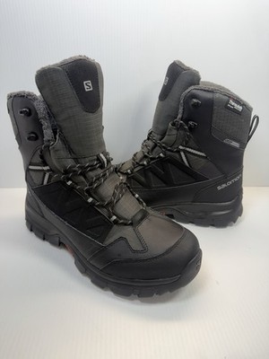 Salomon Chalten TS CSWP Boots Winter Waterproof Black Men s Size 10.5 Thinsulate