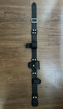 DUTYMAN Style 1021 2-1/4"' Basketweave Leather Sam Browne Duty Belt 2-Row Stitch