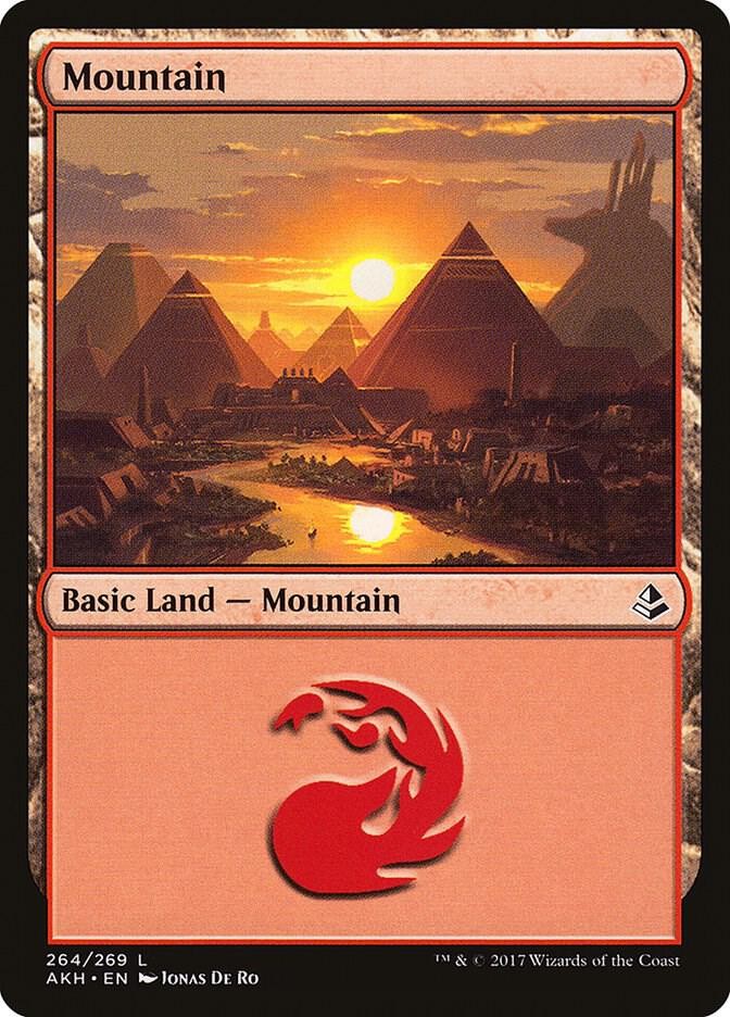 Mountain (264) 264 Land Amonkhet Magic: The Gathering Lightly Played
