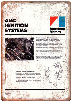 1980 American Motors Corporation AMC Vintage Ad Retro Look Metal Sign A12598