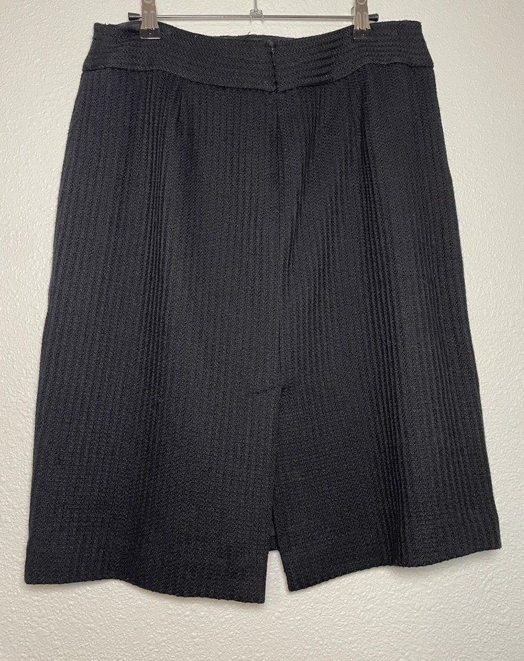Austin Reed черный Virgin шерсти кашемир вафли вязаный карандаш юбка размер 12 - Изображение 2 из 4
