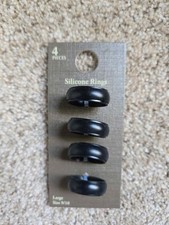 4 Piece Silicone Wedding Ring for Men Rubber Workout Sport Band 8mm Width 9/10