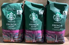 Starbucks French Roast Whole Bean Coffee 3 Packages Dark Roast