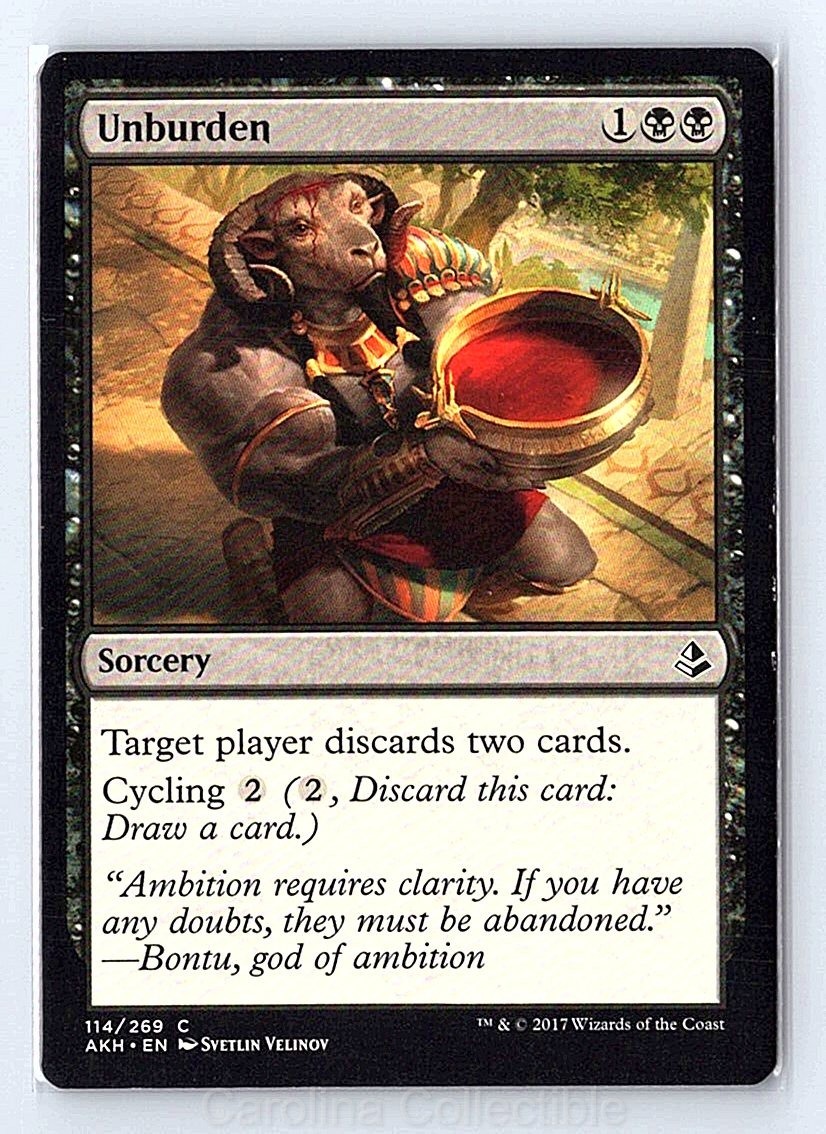 Unburden Near Mint - Amonkhet 114 Magic: The Gathering