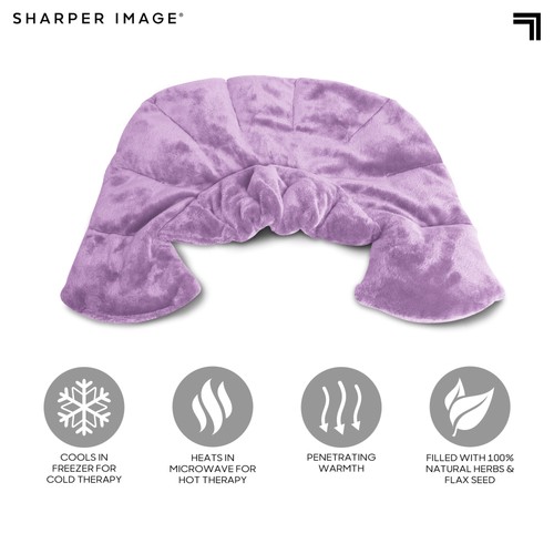 Sharper Image Hot & Cold Herbal Aromatherapy Neck & Shoulder Wrap Pad, Lavender - 第 7/10 張圖片