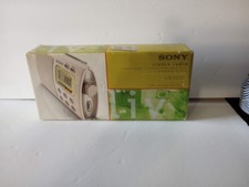 Sony Clutch Radio ICF-M410V Clock Radio TV Weather FM AM Portable Cream NEW