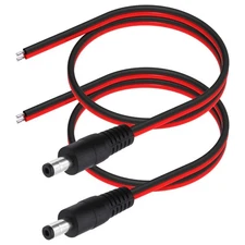 DC 5.5mm x 2.1mm Power Pigtails Cable DC5521 Male Bare Wire Open End Power Su...