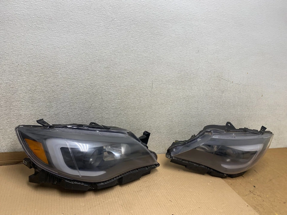 2008 - 2011 Subaru Impreza Left+Right Side LED Black Headlights U2573 DG - Image 3 of 4
