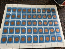 2 x Sheets of 50 Guernsey 1979 1 double Coin half p Unused SG 177 