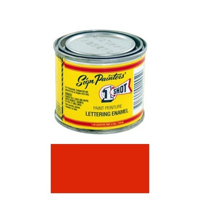 1/4 Pint 1 Shot 102L FIRE RED Paint Lettering Enamel Pinstriping One Shot