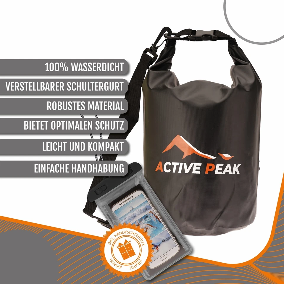 Dry Bag Wasserdichte Roll-Top Tasche 2L 5L 10L 20L Robuster Outdoor Packsack See - Bild 2 von 4