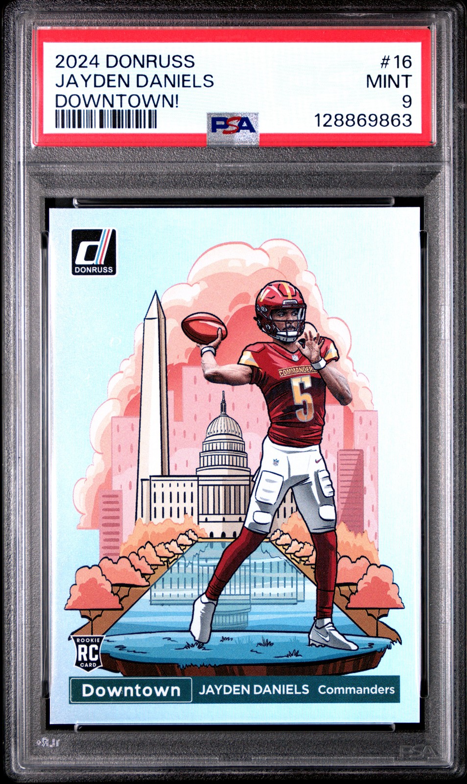 2024 Panini Donruss Downtown! #16 Jayden Daniels PSA 9