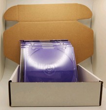 5 Purple Slim Jewel Cases CD/DVD, Pre-owned, Very Good Condition