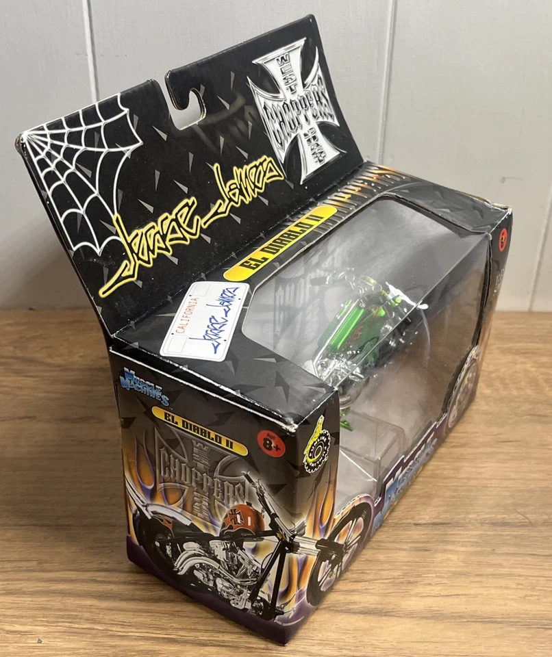 Jesse James West Coast Choppers Green El Diablo 2 Scale 1:18 Muscle Machines - Image 3 of 4