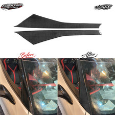 Real Carbon Fiber Exterior A-pillar Panel Cover For Chevrolet Corvette C7 14-19 Real Carbon Fiber Exterior A-pillar Panel Cover For Chevrolet Corvette C7 14-19
