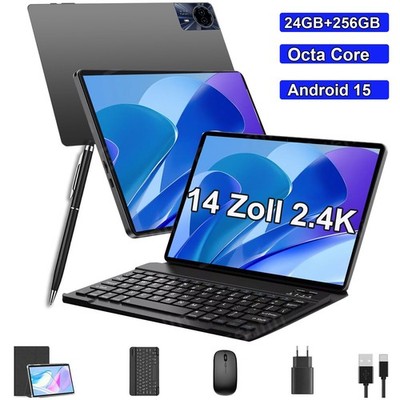 2025 PAD Tablet Android 15 24GB RAM+256GB 80000mAh 14 Zoll 16MP+8MP 5G WIFI 2SIM