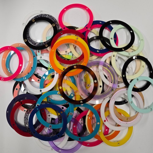 68 Acrylic Bangle Blanks 3mm Laser Cut Rings Jewelry Making Craft Lot Bulk