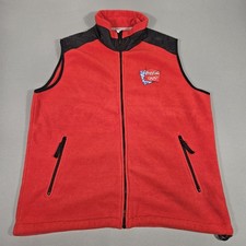 Coca Cola Winter Olympics Fleece Vest Men's Large Red Salt Lake City 2002