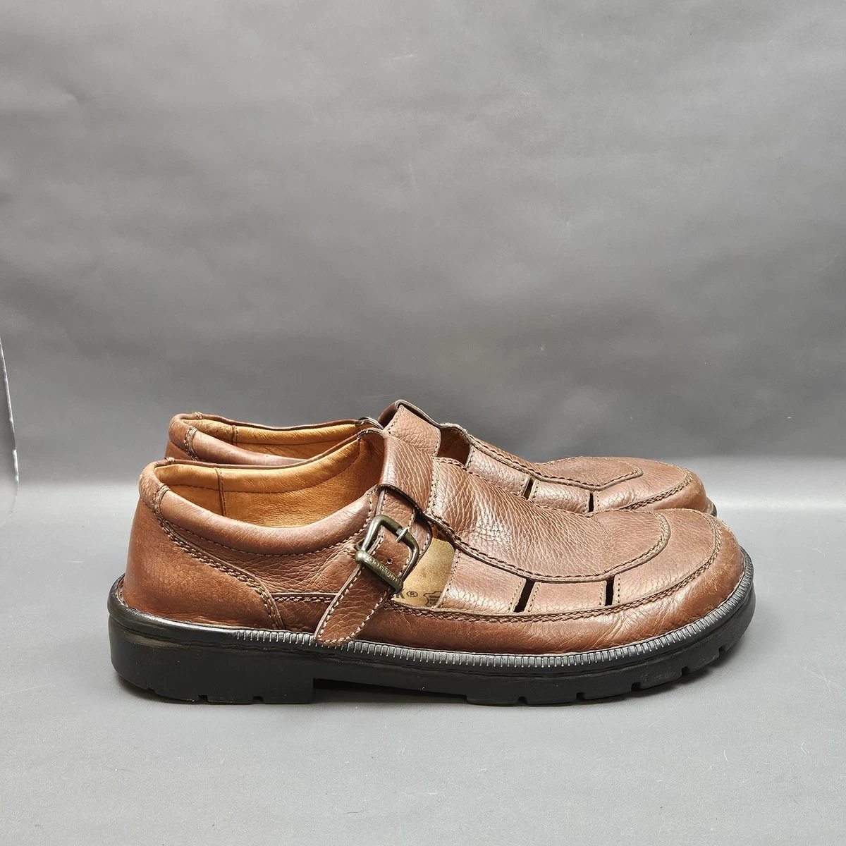 Footprints by Birkenstock Merced Honey Leather Comfort Sandals Mens Size 11 Birkenstock Fisherman Sandals for Men for sale | eBay main image 3