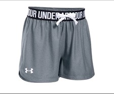 Under Armour Girls' Play Up Solid Shorts - Youth Medium