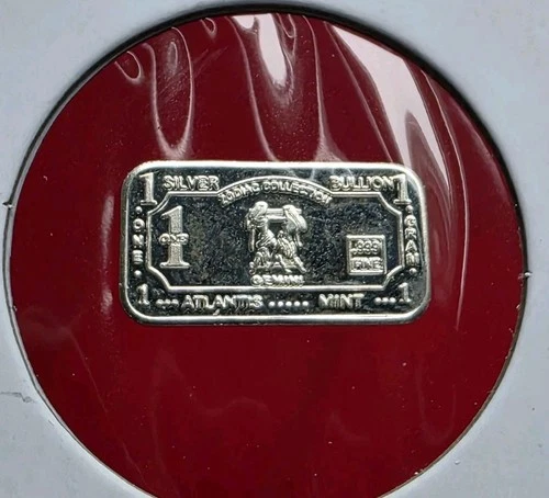 Atlantis Mint "Gemini" Zodiac - 1 Gram .999 Fine Silver Mini Bar Ingot Coin