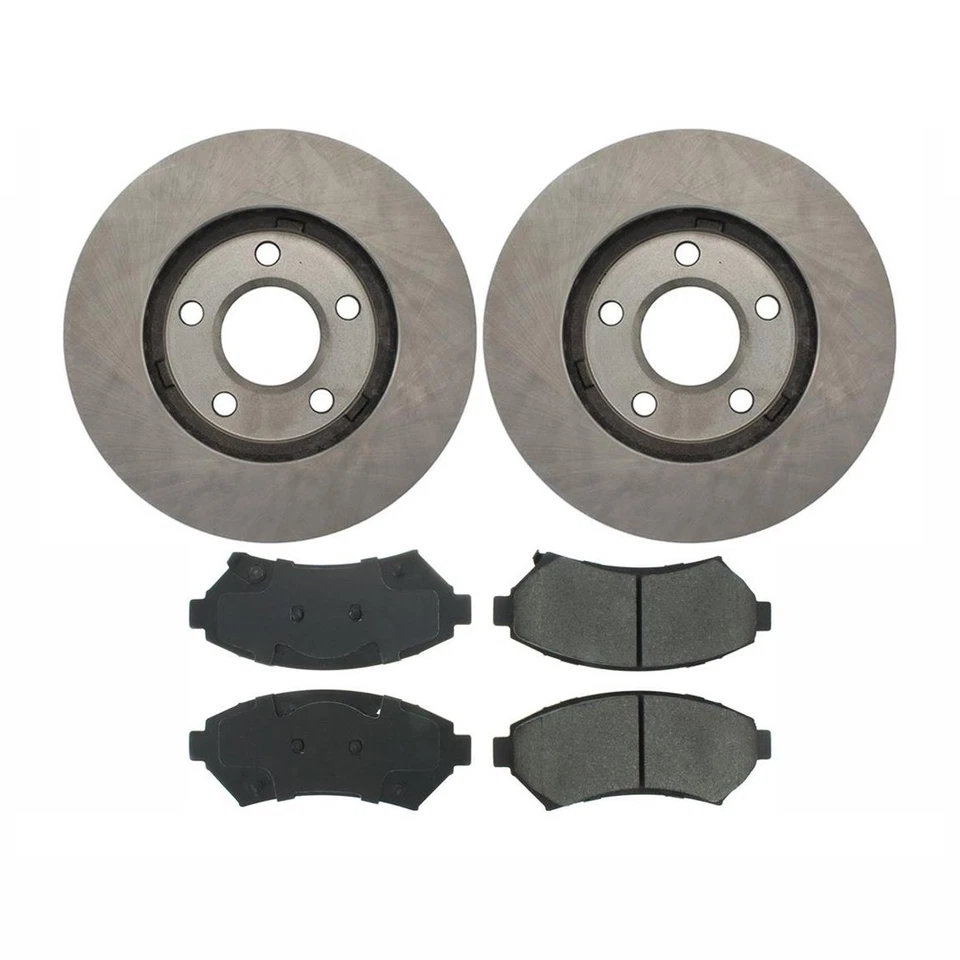 Rotores de freno, pastillas metálicas delanteras nuevas 3 piezas para Buick LeSabre Buick Century_LP Foto 2 de 4