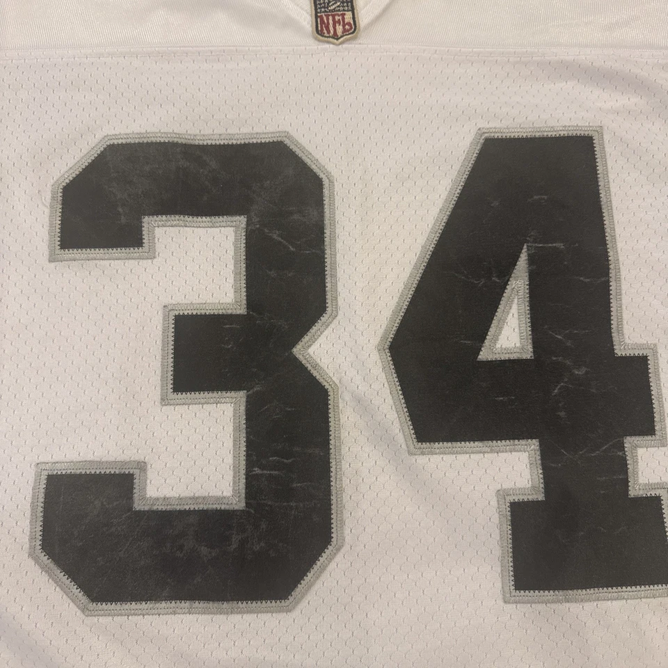 Camiseta Bo Jackson Raiders 2XL para hombre blanca Reebok Foto 3 de 4