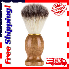 1pack For Men Brush Beard Tool Badger Hair Shaving Barber Wood Handle