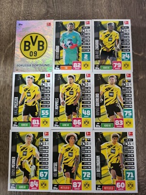 Match Attax Bundesliga 20/21 Komplettes Team Borussia Dortmund ( Alle 18 )