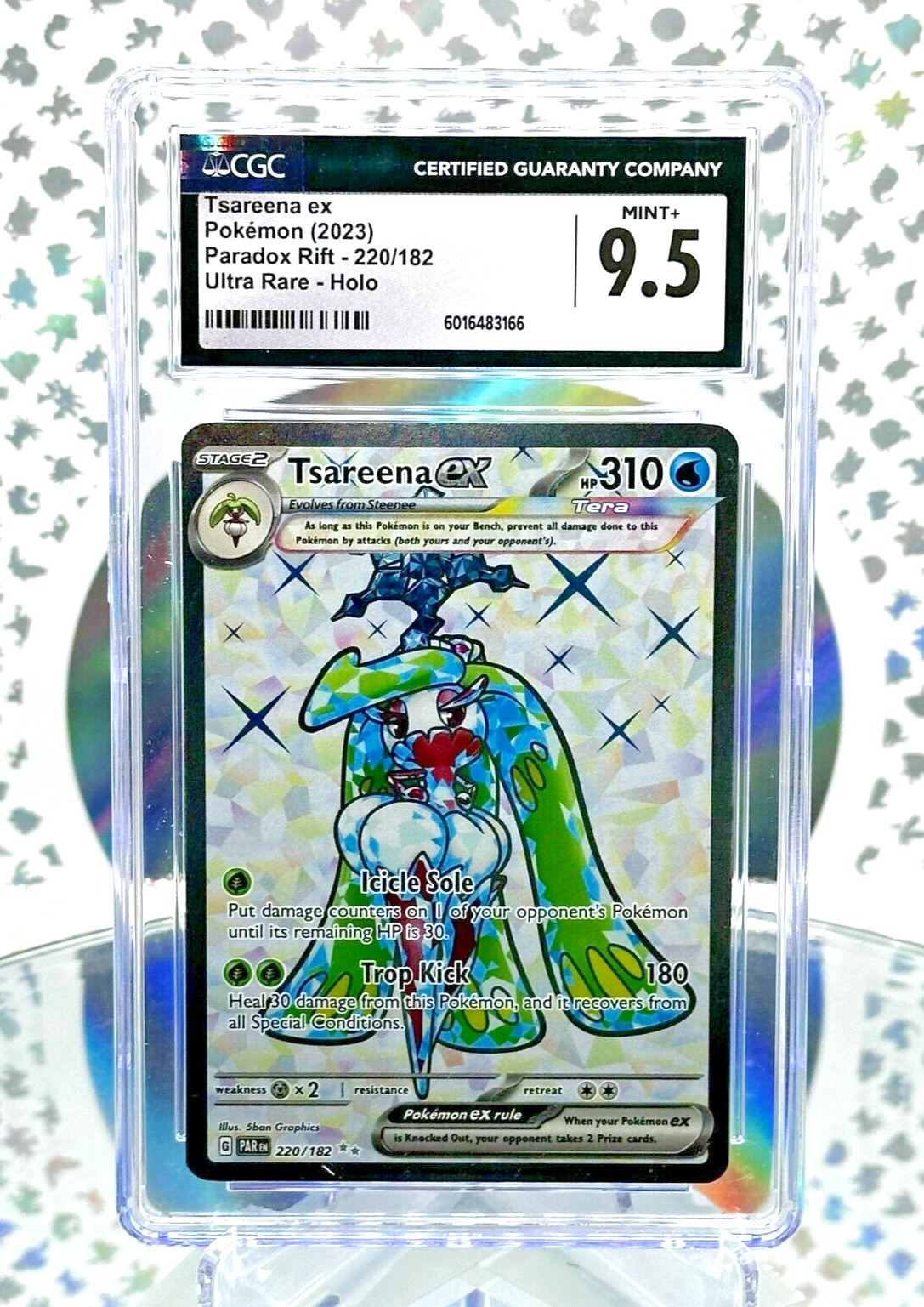 CGC 9.5 Tsareena EX 220/182 Paradox Rift Full Art Ultra Rare Pokemon Card