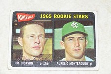 JIM DICKSON SIGNED AUTOGRAPHED 1965 TOPPS CARD # 286 KANSAS CITY ATHLETICS