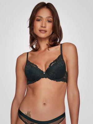 Esotiq Lace Push-up Bra Lynn Dark Green Push Up Women Polyamide Normal Strap
