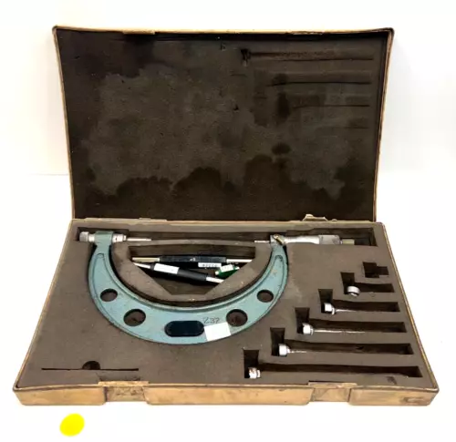 MITUTOYO 0"-6" MECHANICAL INTERCHANGABLE ANVIL MICROMETER 104-137